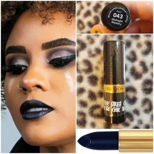 Revlon "Midnight Mystery" Super Lustrous Lipstick, Black/Blue Color, NWT